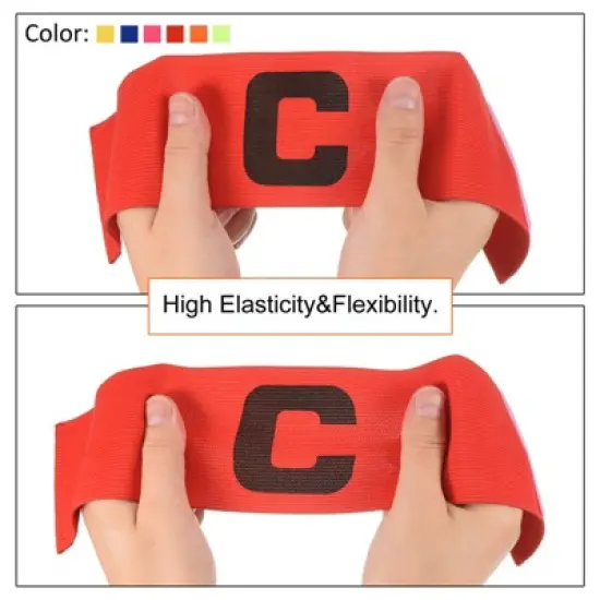 Unique Bargains Nylon Elastic Soccer Protective Captain Armband for Team Training 6 Pcs image {3}