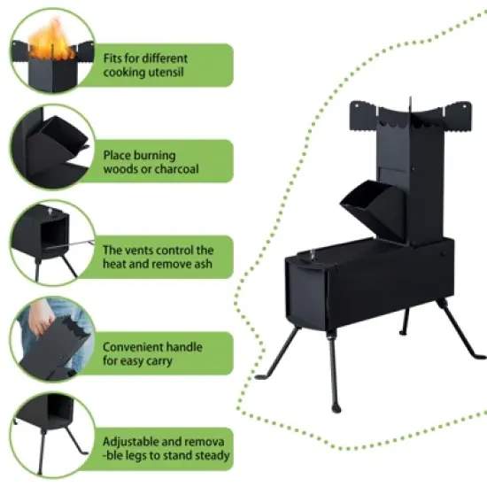 Karl Home | Steel Wood Burning Outdoor Chiminea image {4}