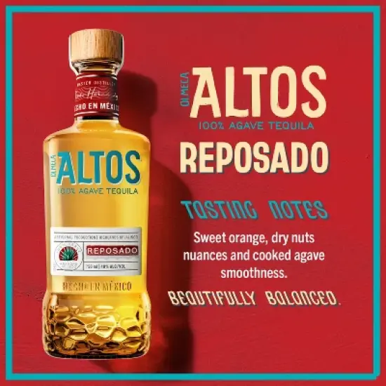 Altos Reposado Tequila - 750ml Bottle image {1}