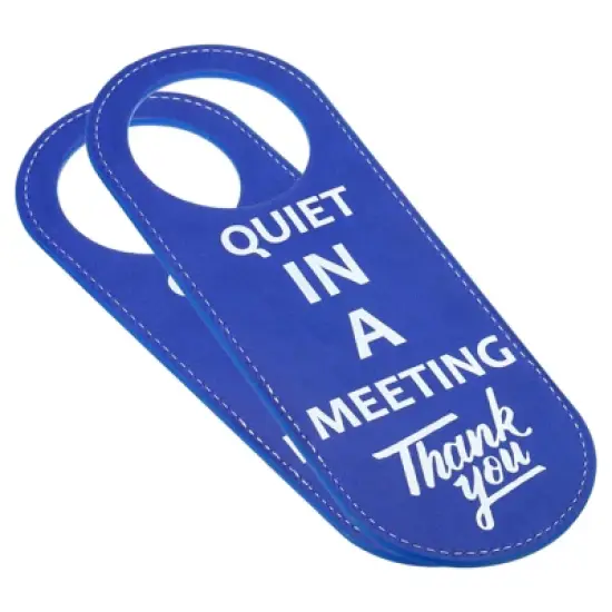 Unique Bargains PU Leather Double-Side Office Home Meeting Door Hanger Sign image {5}
