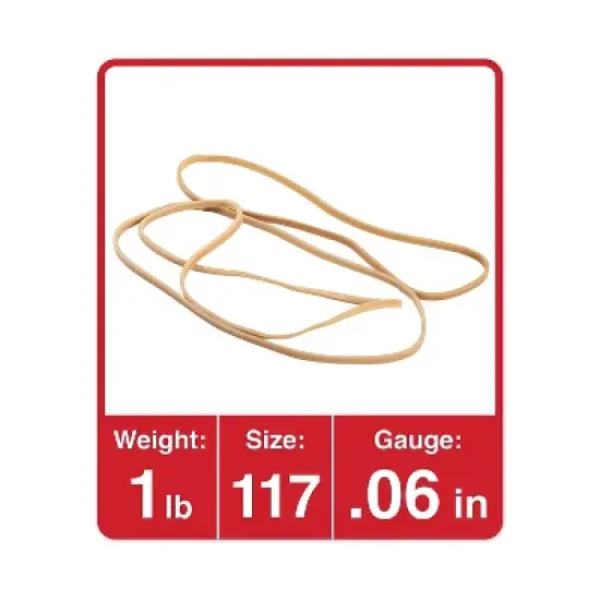 UNIVERSAL Rubber Bands Size 117 7 x 1/8 210 Bands/1lb Pack 01117 image {1}