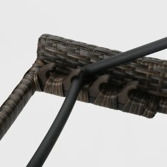 Thira 2pk Wicker Chaise Lounge Brown - Christopher Knight Home: Aluminum Frame, Weather-Resistant, No Assembly Required image {5}