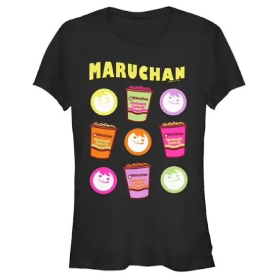 Junior's Maruchan Neon Logos T-Shirt image {3}