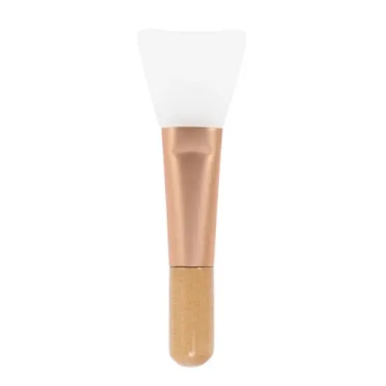 Unique Bargains Wooden Handle Facial Mask Brush Yellow 1 Pc image {5}