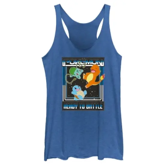 Women's Pokemon Ready To Battle Trio Racerback Tank Top image {3}