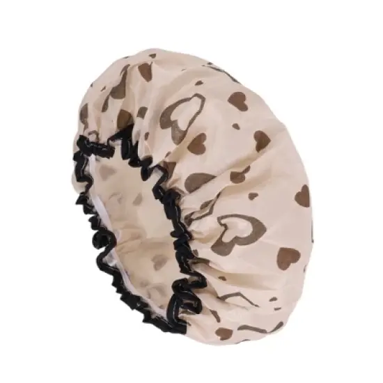 Unique Bargains Floral Double Layer Shower Cap 1 Pc image {6}