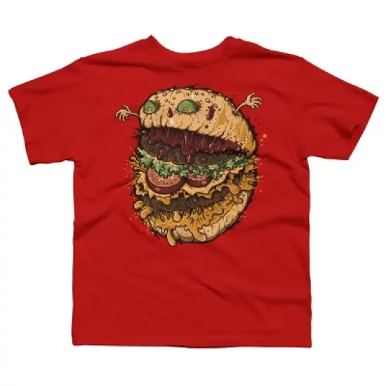 Boy's Design By Humans Monster Burger By LetterQ T-Shirt image {7}