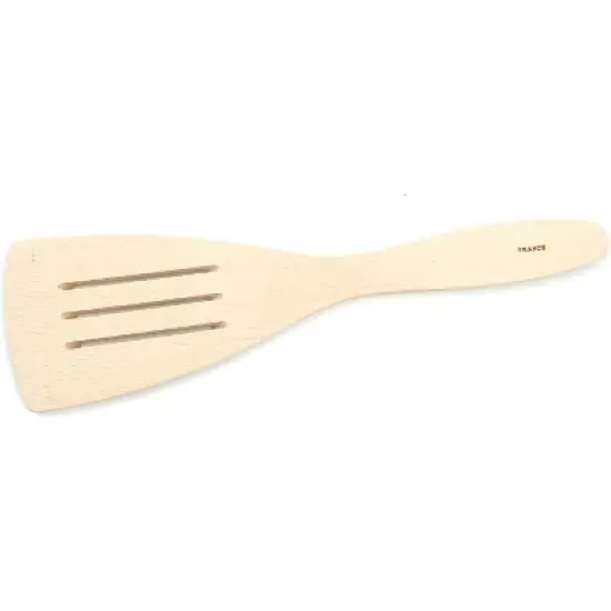 Vollum Wooden Slotted Spatula made of Beechwood - 11-3/4" image {1}