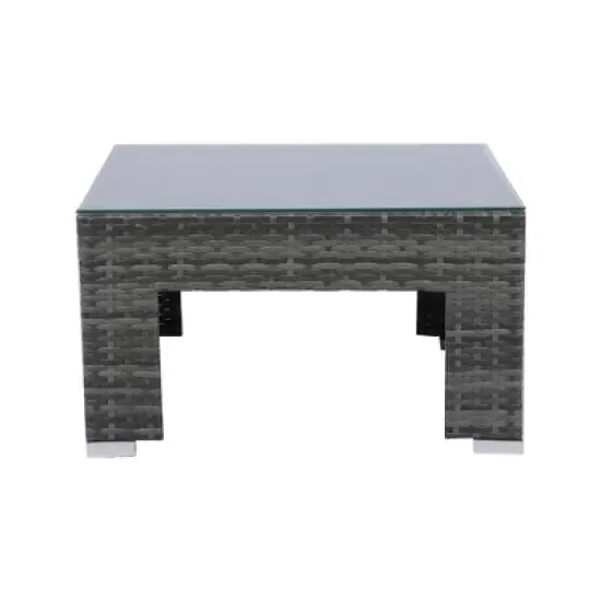 7-Piece Patio Furniture Set with Retractable Canopy, Wicker Rattan Conversation Set with Washable Cushions Gray+Black 4M - ModernLuxe image {9}