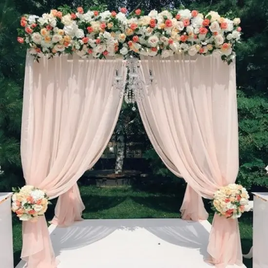 Artloge 4 Post 10x10FT Heavy Duty Adjustable Wedding Backdrop DIY Adjustable Party Curtain Decoration Background Stand Canopy Tent Chuppah image {11}