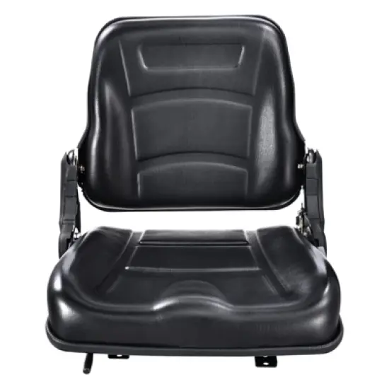 VEVOR Universal Forklift Seat, Fold Down Tractor Seat with Adjustable Angle Back and Micro Switch, 6.3-13.4 inch Extended Slot, Black image {8}