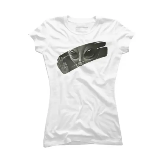 Junior's Design By Humans Alien By surgeryminor T-Shirt image {4}