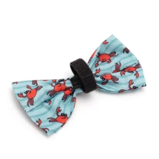 The Worthy Dog Crabs Bow Tie Adjustable Collar Attachment Accessory image {1}