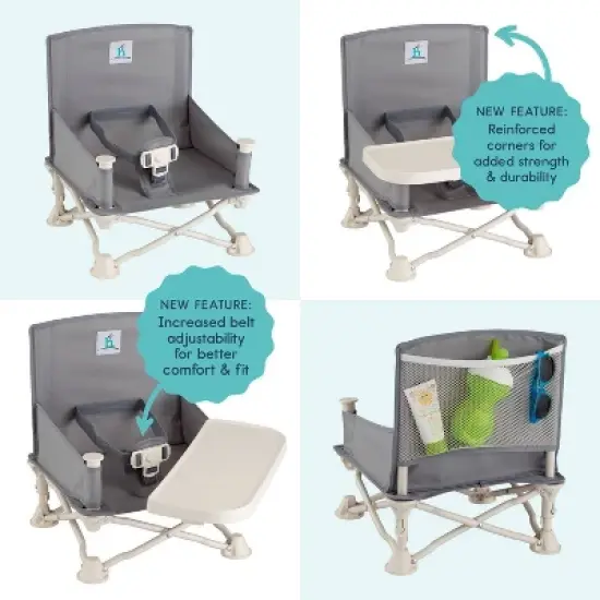 hiccapop OmniBoost Folding Booster Chair - Gray image {4}