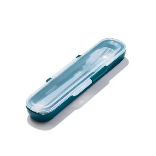 OXO Prep and Go Utensils with Case: Travel Reusable Utensil Set, Stainless Steel & Plastic, Dishwasher-Safe, Adult Use image {3}