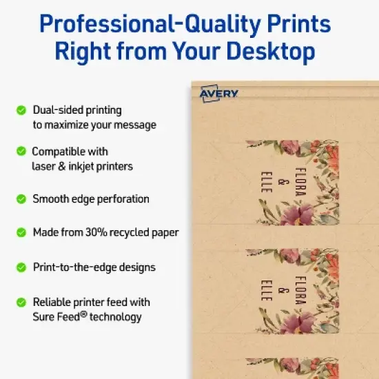 Avery Banner Flag Tags, 1-1/2" x 2-1/3", Kraft Brown, 375 Total image {1}