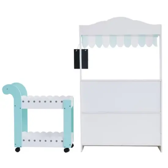 Teamson Kids My Dream Bakery shop Dessert Stand  White / Mint TD-13003A image {11}