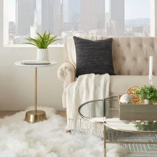 18"x18" Life Styles Textured Lines Square Throw Pillow - Mina Victory image {4}