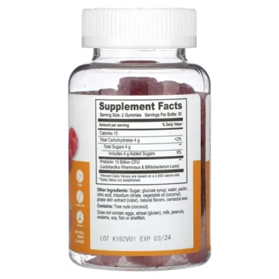 Lifeable Men's Probiotic Gummies, Natural Berry, 10 Billion, 60 Gummies (5 Billion per Gummy) image {1}