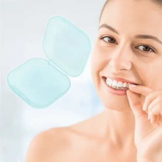 Unique Bargains Portable Transparent Retainer Case Braces Box 1 Pcs image {1}