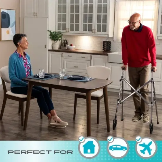 Stander Space Saver Walker, 2-Wheel Lightweight Folding Walker image {5}