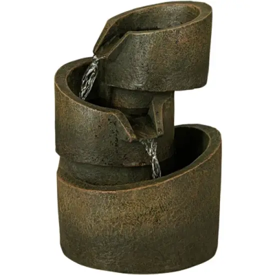 John Timberland Rustic Modern Zen Indoor Tabletop Water Fountain 9 3/4" High Cascading Table Desk Office Home Bedroom Relaxation image {2}