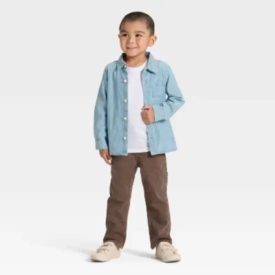 OshKosh B'gosh Toddler Boys' Long Sleeve Chambray Woven Shirt image {2}