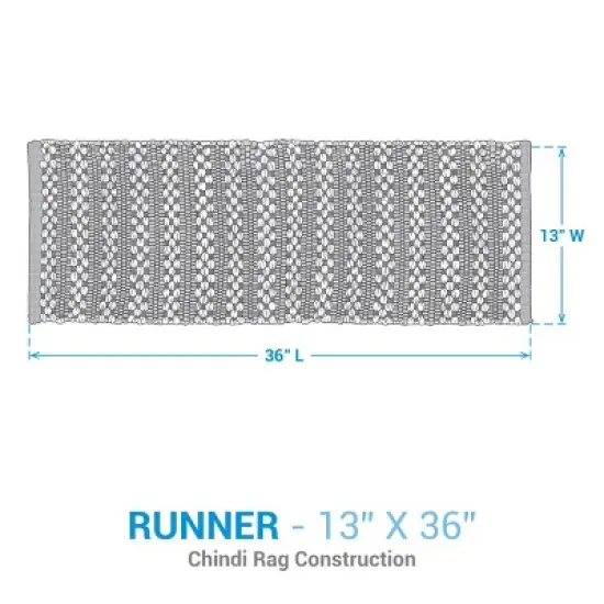 Park Designs All Is Calm Chindi Table Runner 13" X 36" image {3}