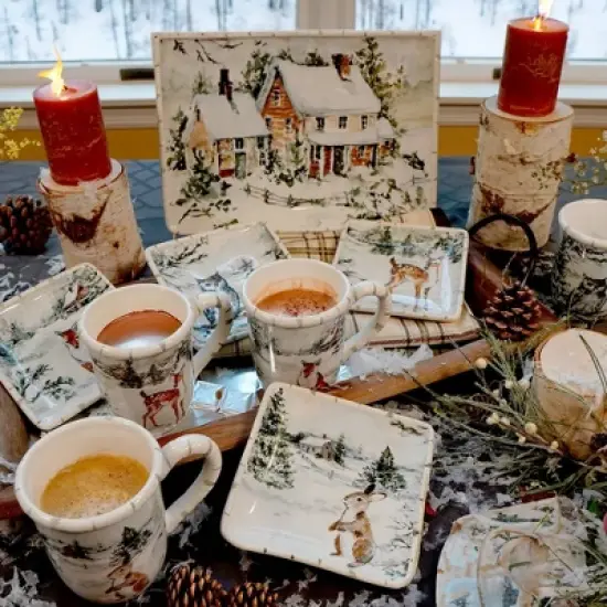 Certified International Winter's Frost Rectangular Serving Platter White image {4}