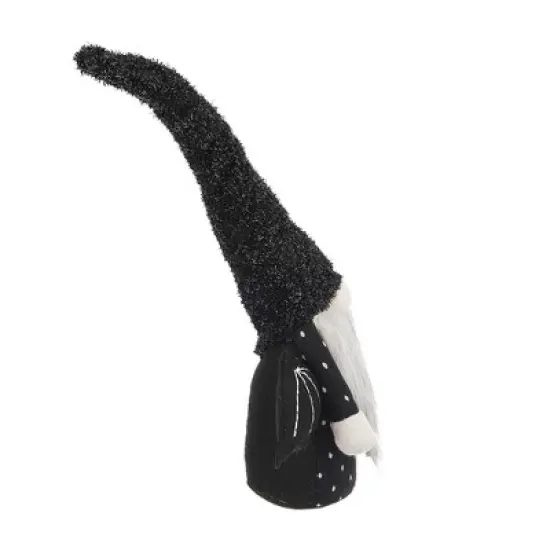 Gulches 10x3x15.5" Fabric Black Gnome with Wings, Halloween Decor image {4}