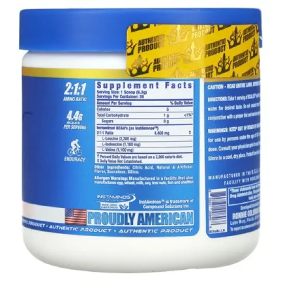 Ronnie Coleman Vital Edition, BCAA XS, Guava Nectarine, 6.67 oz (189 g) image {1}