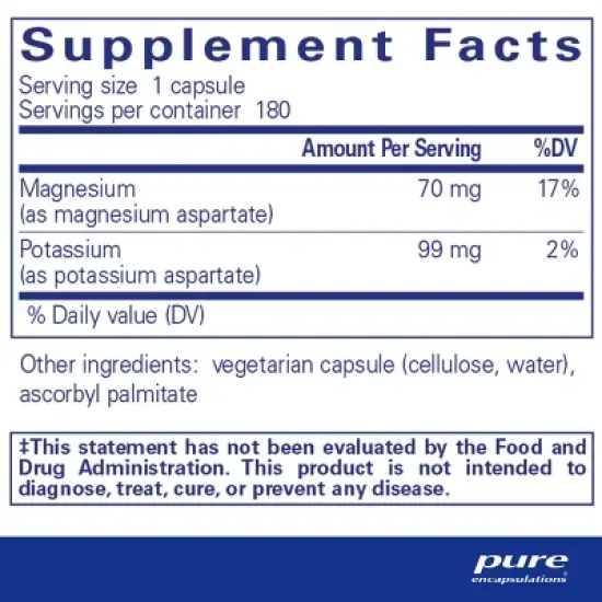 Pure Encapsulations Potassium Magnesium (Aspartate) - Supplement to Support Heart, Muscular, Bone, and Nerve Health* image {1}
