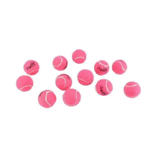 Midlee Pink 1.5" Mini Squeaky Dog Tennis Balls- Set of 12 image {5}