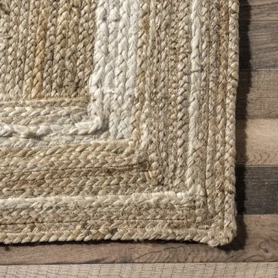 nuLOOM Rikki Coastal Braided Jute Area Rug image {4}