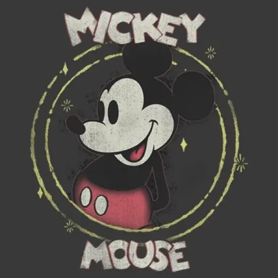 Boy's Disney Mickey Mouse Classic Circle Distressed T-Shirt image {1}