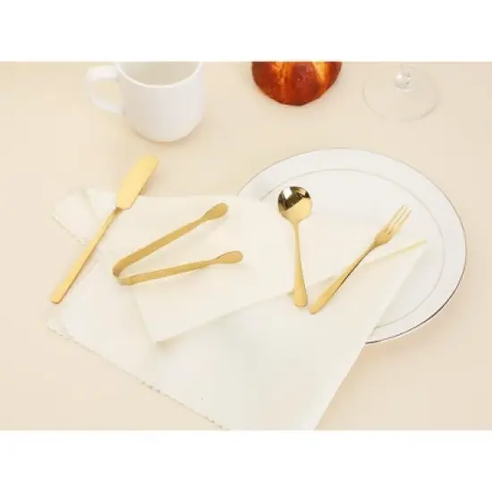 REGALWOVEN 16 Pcs 4 Sets Stainless Steel Flatware Set image {3}