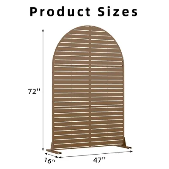 PexFix 72 in. x 47 in. Outdoor Privacy Arch Screen Galvanized Steel Panel Divider image {6}