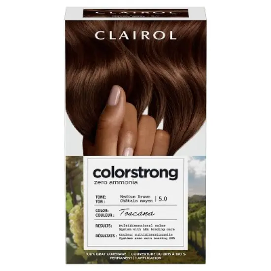 Clairol ColorStrong Ammonia Free Permanent Hair Color Dye Kit - 5 Medium Brown image {10}