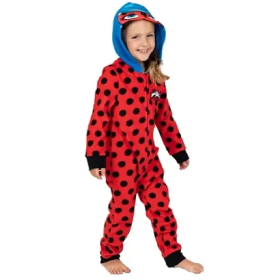 Miraculous Ladybug Girls Zip Up Pajama Coverall Little Kid to Big Kid  image {2}