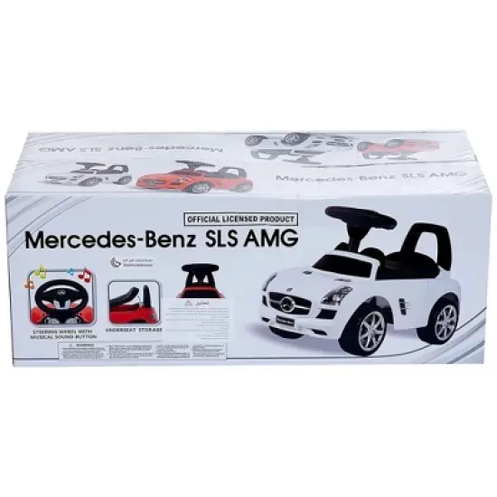 Best Ride On Cars Baby Toddler Ride-On Mercedes Benz Push Car Toy with Music, Horn Sounds and Handle, Red image {4}