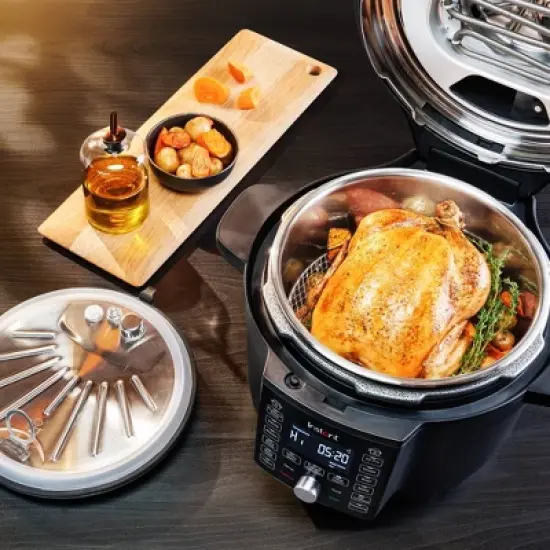 Instant Pot 6.5 qt. Duo Crisp 13-in-1, Air Fryer, Pressure Cooker & Slow Cooker with One Ultimate Lid: Stainless Steel, Automatic Shut-Off, Timer image {3}