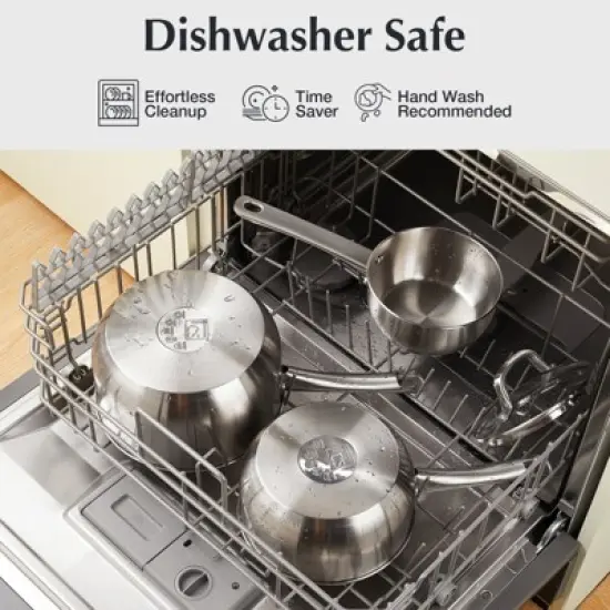 KOCH SYSTEME CS Stainless Steel Saucepan Set, Sauce Pan, Premium  Steel Sauce Pan, Induction Saucepans, Oven Safe image {7}