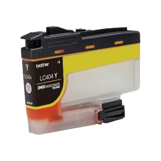 Brother LC404 Yellow Standard Yield Ink Cartridge Prints Up to 750 Pages (LC404YS) image {1}