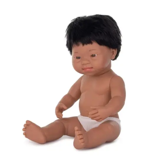 Miniland Educational Anatomically Correct 15" Baby Doll, Down Syndrome Boy image {2}