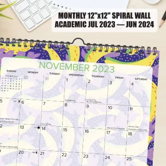 Willow Creek Press 2023-24 Academic Wall Calendar 12"x12" Spiral Fruit Salad image {3}