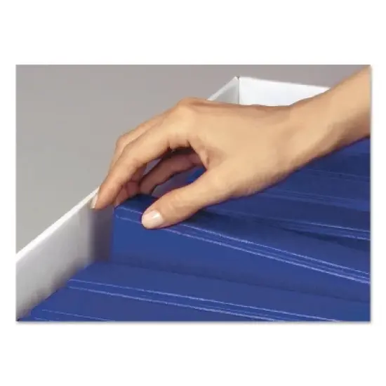 Bankers Box BINDERBOX Storage Box Locking Lid 12 1/4 x 18 1/2 x 12 White/Blue 12/Carton 0073301 image {1}
