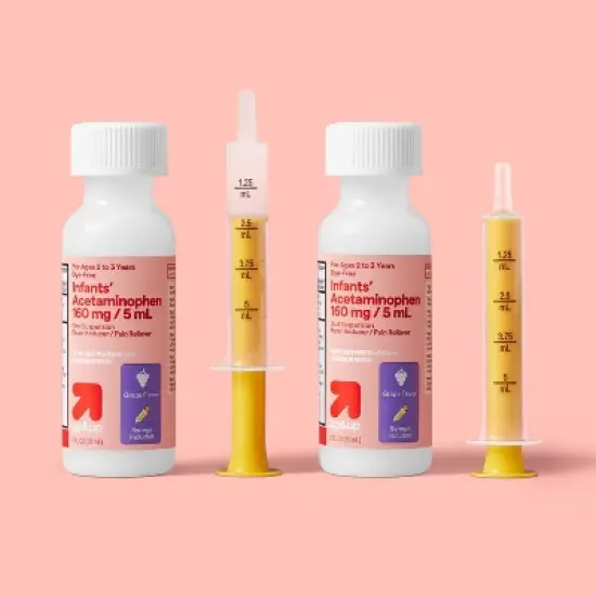 Dye-Free Infants' Acetaminophen - 2pk/2 fl oz Each - up&up&trade; image {1}