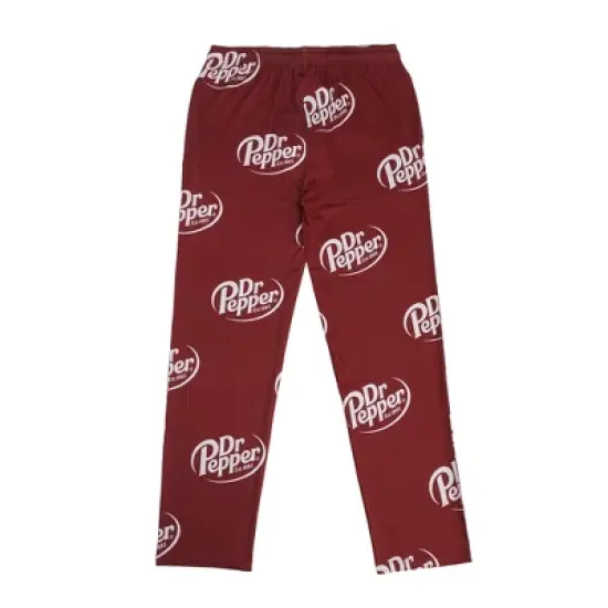 Dr. Pepper Soda Logo All-Over Print Men's Red Sleep Pajama Pants image {3}