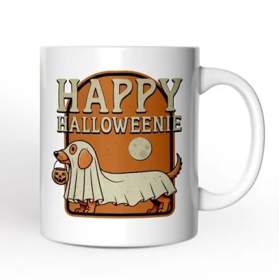 Happy Halloweenie, Halloween Mug, Retro Halloween Dachshund Gift (Non-Custom Only)| OrnamentallyYou image {3}