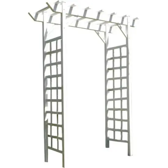 78" Providence Vinyl Arbor - White - Dura-Trel image {4}